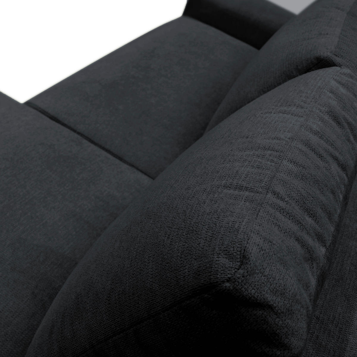 CloseUp von MID.YOU ECKSOFA Schwarz Struktur.