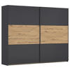 SCHWEBETÜRENSCHRANK  in Eiche Artisan, Grau  - Eiche Artisan/Grau, MODERN, Holzwerkstoff/Metall (261/210/59cm) - Rauch Möbel