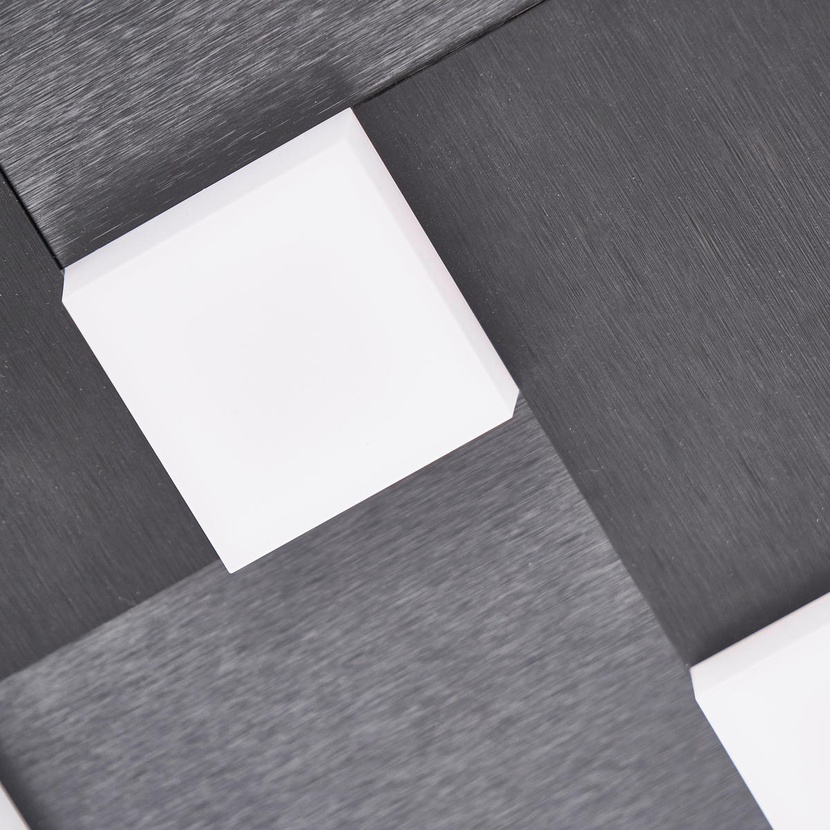 LED-DECKENLEUCHTE Creo 61/7/50 cm  - Schwarz/Weiß, Design, Kunststoff/Metall (61/7/50cm) - Grossmann