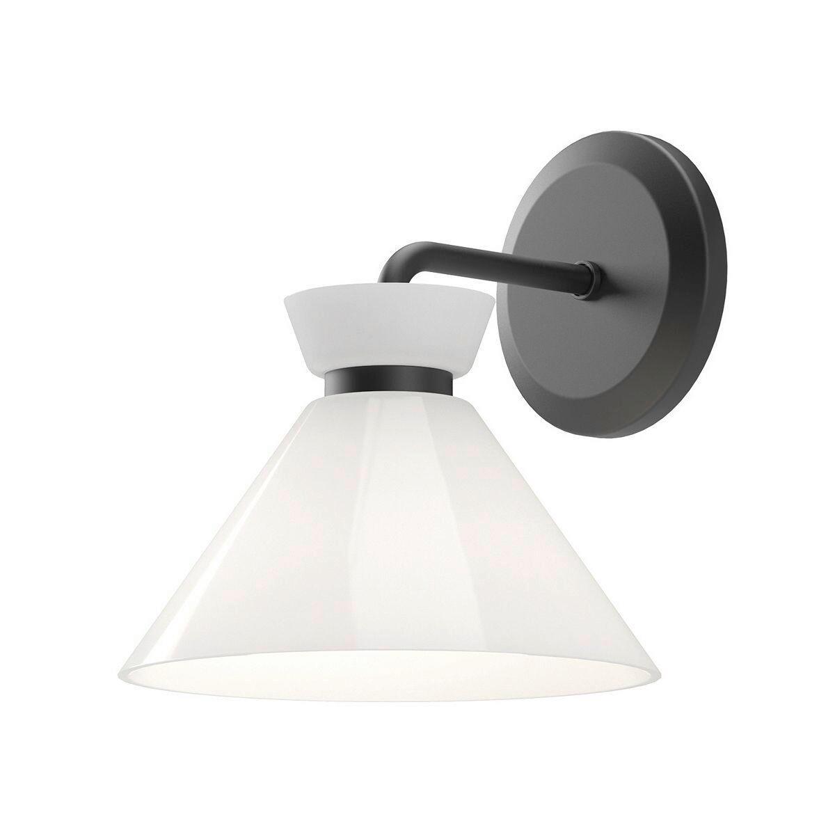 WANDLEUCHTE Alora Mood  22,2/20,3/21,8 cm  - Schwarz, KONVENTIONELL, Glas/Metall (22,2/20,3/21,8cm) - Elstead Lighting