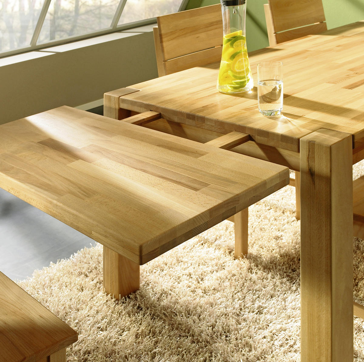 ESSTISCH Kernbuche massiv rechteckig Buchefarben  - Buchefarben, KONVENTIONELL, Holz (160-240/90/76cm) - Linea Natura