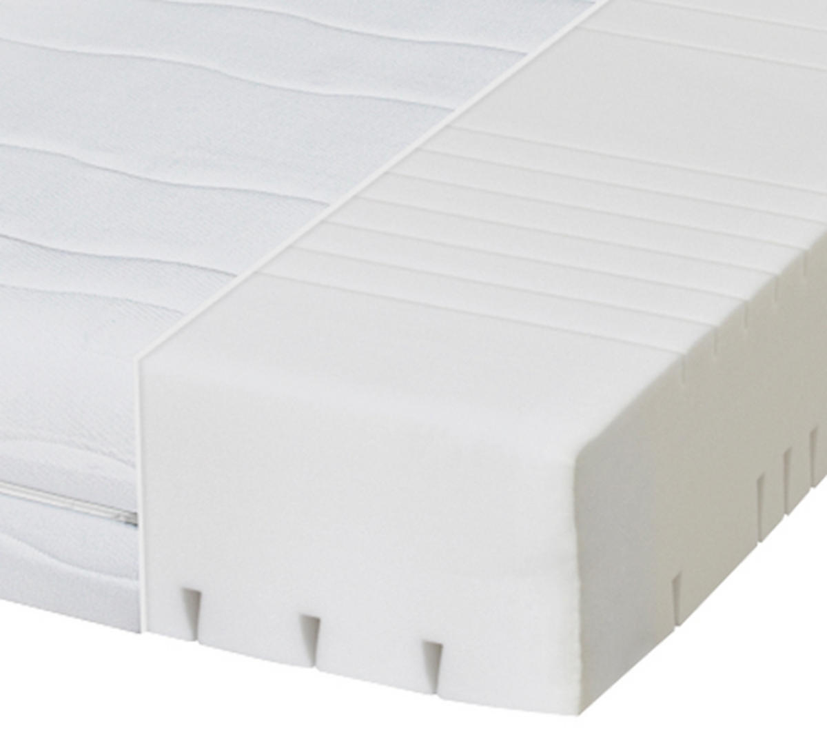 WENDEMATRATZE 90/200 cm Höhe ca. 25 cm  - Weiß, Basics, Textil (90/200cm) - Boxxx