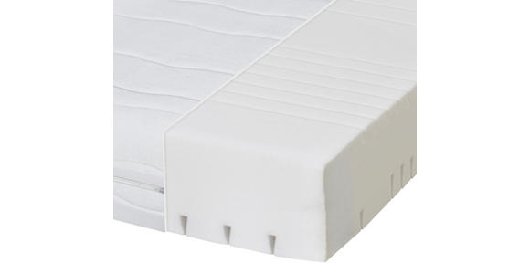KOMFORTSCHAUMMATRATZE 120/200 cm Höhe ca. 25 cm  - Weiß, Basics, Textil (120/200cm) - Sleeptex
