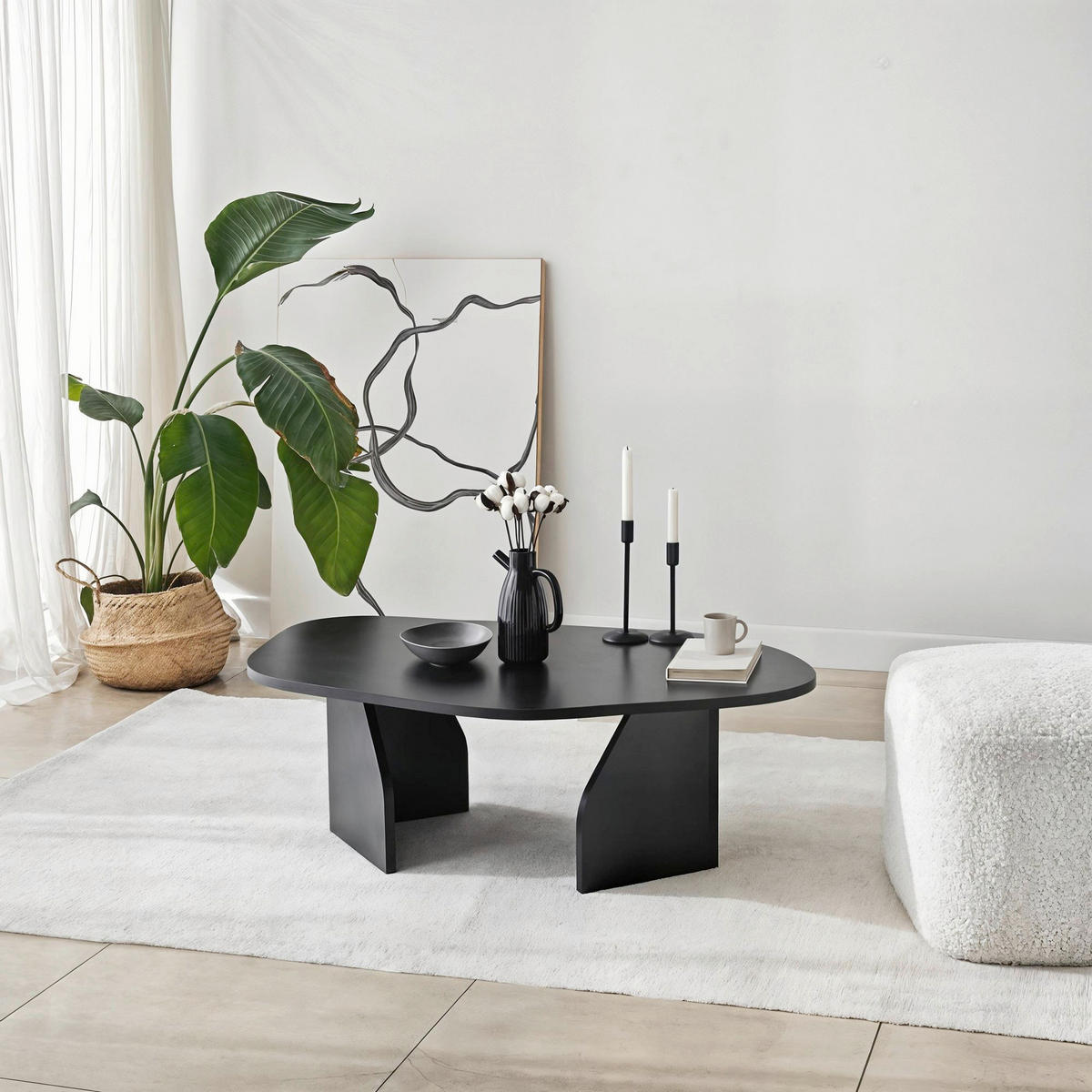 COUCHTISCH Schwarz  - Schwarz, MODERN, Holzwerkstoff (100/35/60cm) - MID.YOU