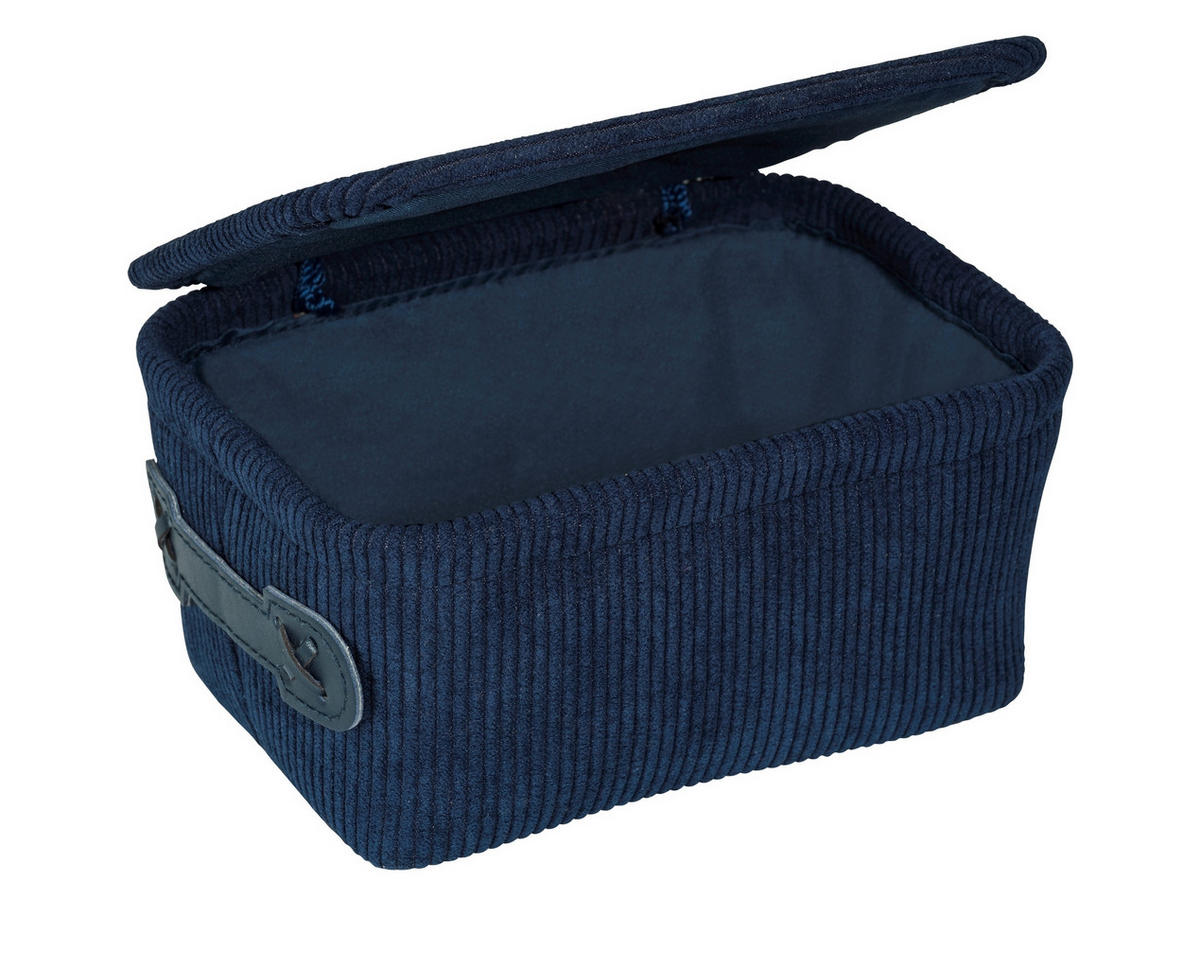 AUFBEWAHRUNGSKÖRBCHEN  - Dunkelblau, Basics, Textil (19/10/14cm) - Wenko
