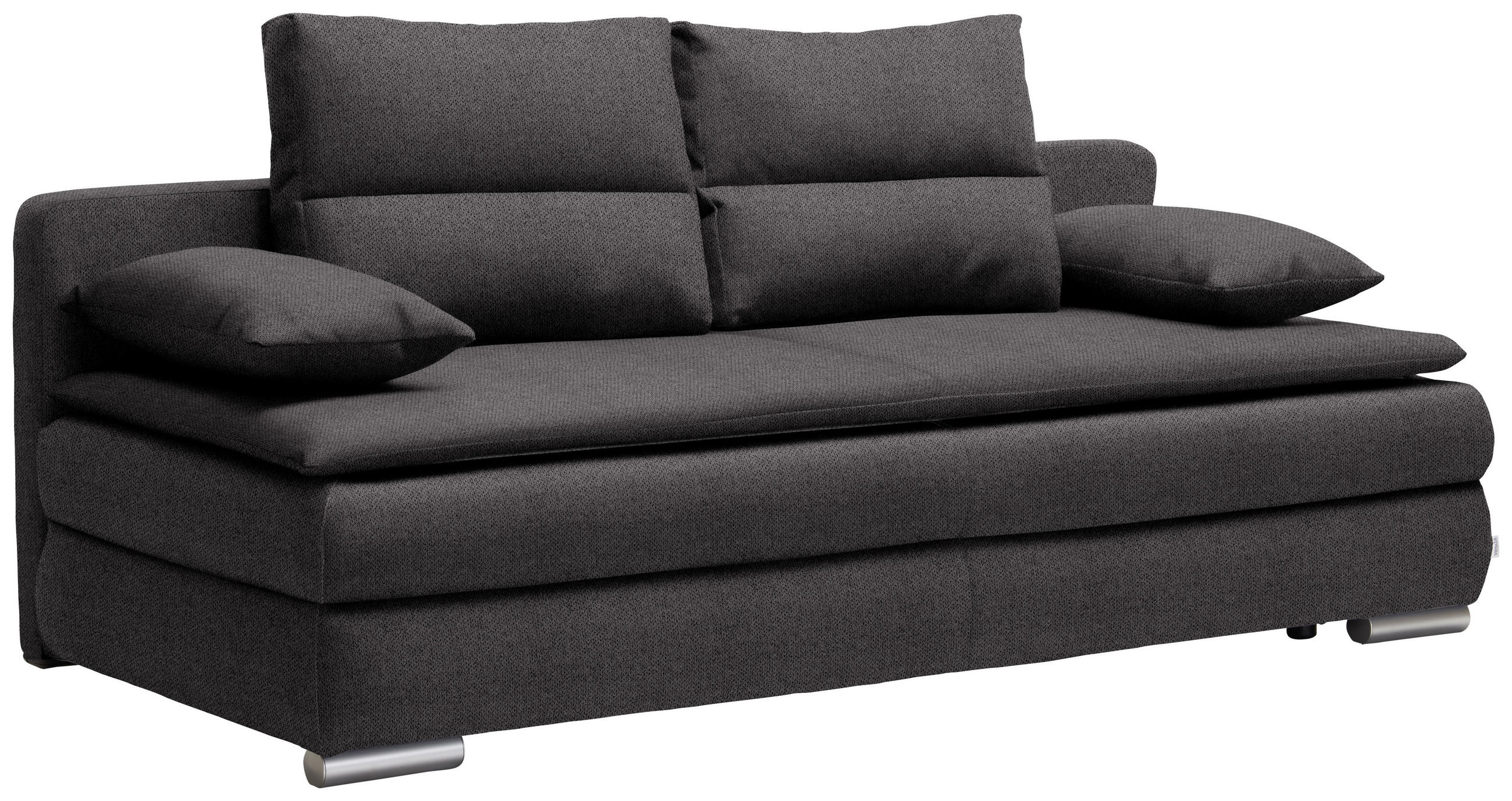 KANAPÉÁGY antracit  - ezüst/antracit, Konventionell, műanyag/textil (207/94/90cm) - Venda
