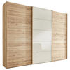 SCHWEBETÜRENSCHRANK 250/217/67 cm 3-türig Buchefarben, Champagner  - Champagner/Buchefarben, Natur, Glas/Holz (250/217/67cm) - Linea Natura