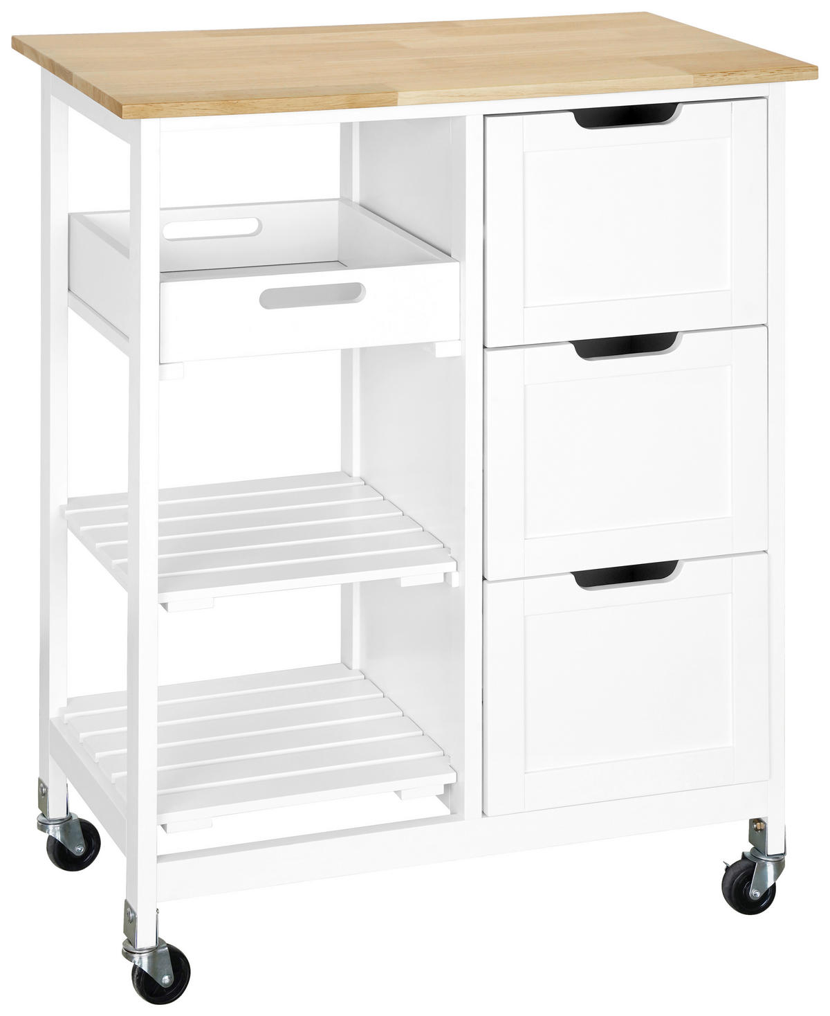 KÜCHENINSEL   in Naturfarben, Weiß  - Weiß/Naturfarben, Basics, Holz/Holzwerkstoff (67/84/37cm) - MID.YOU