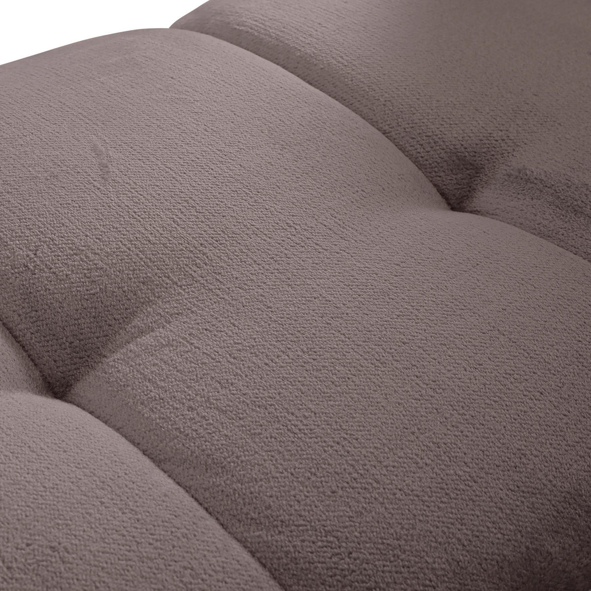 BIGSOFA Plüsch Schlammfarben  - Schlammfarben/Schwarz, KONVENTIONELL, Kunststoff/Textil (220/67/106cm) - Carryhome