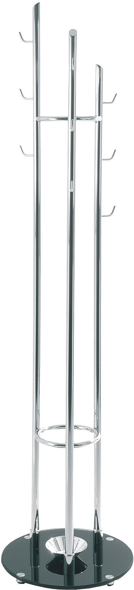 Kleiderständer in Schwarz, Chromfarben 40/183 cm