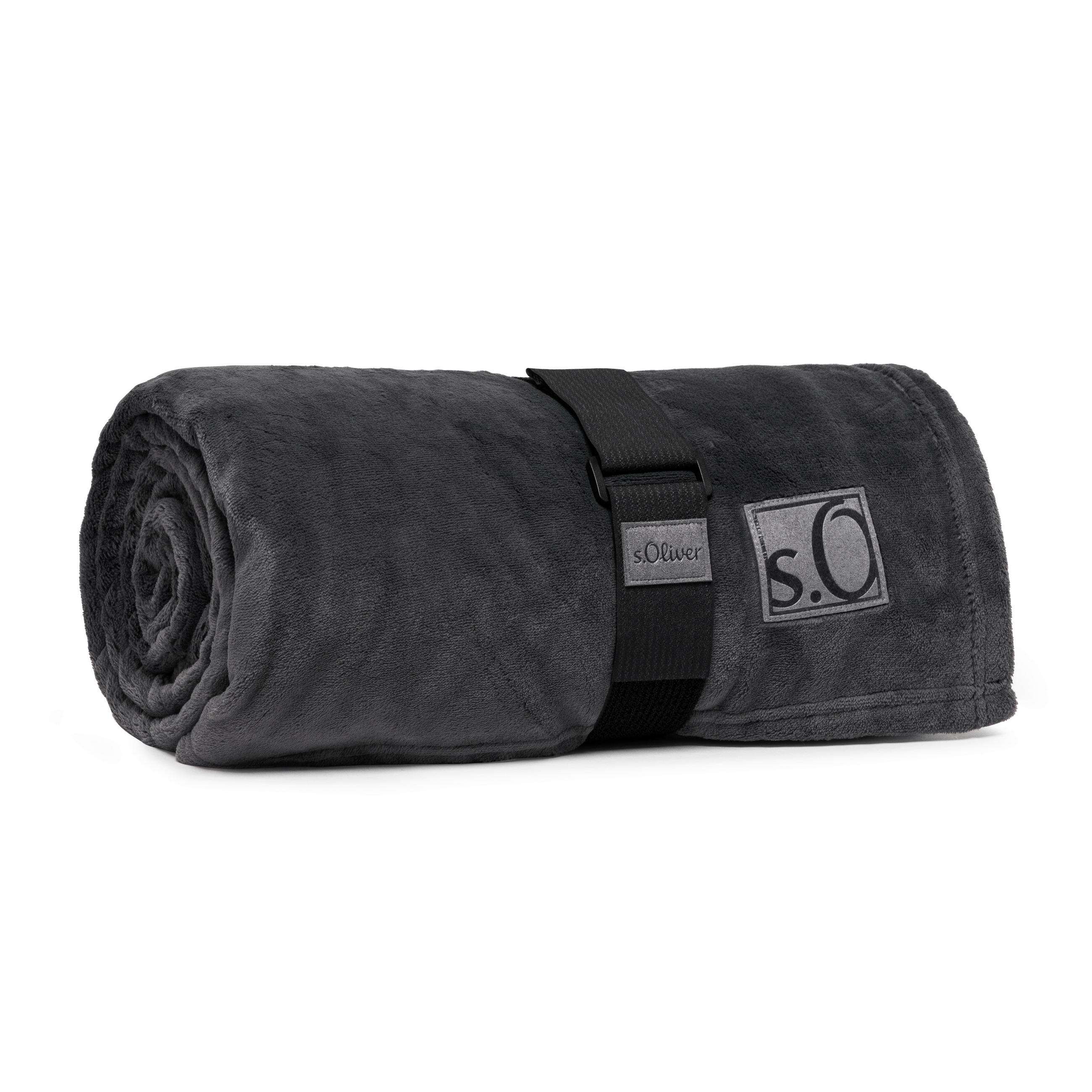 DOMÁCÍ DEKA, polyester, 220/240 cm - antracitová, Basics, textil (220/240cm) - S. Oliver