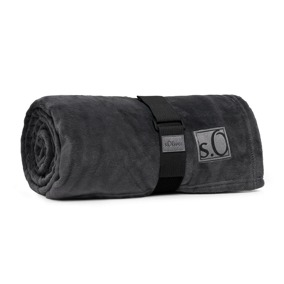 DOMÁCÍ DEKA, polyester, 220/240 cm - antracitová, Basics, textil (220/240cm) - S. Oliver