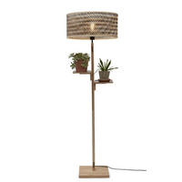 STOJACÍ LAMPA, 50/50/158 cm - černá/přírodní barvy, Trend (50/50/158cm) - Good & Mojo