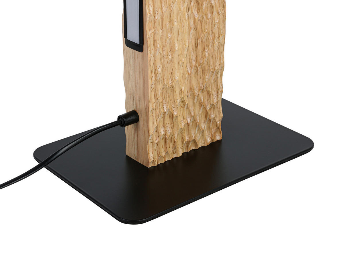 STEHLEUCHTE 18/120/25 cm  - Schwarz/Naturfarben, Trend, Holz/Kunststoff (18/120/25cm) - Collett's Monde
