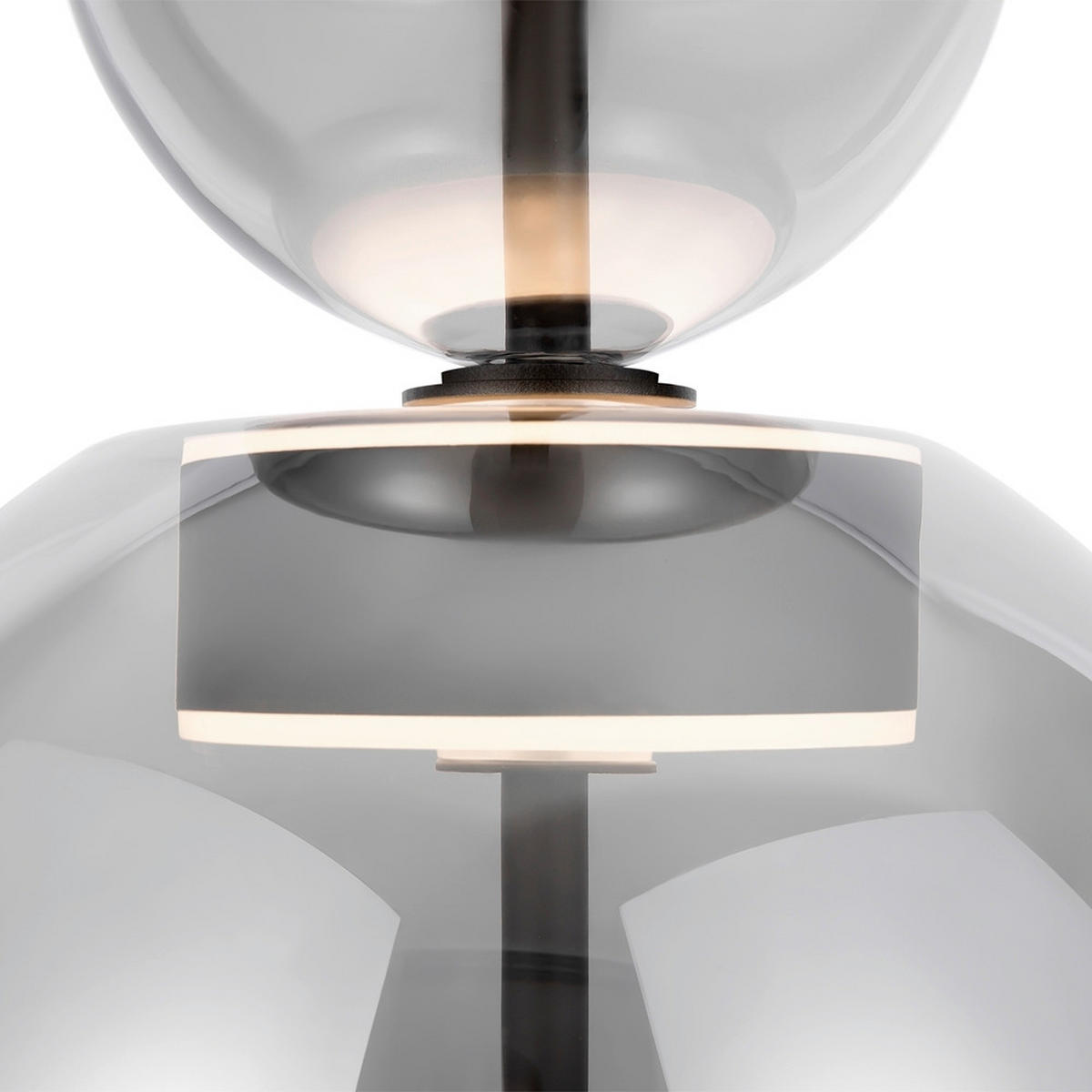 PENDELLEUCHTE 25/58 cm  - Schwarz, Trend, Glas/Metall (25/58cm) - MAYTONI