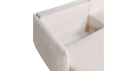 ECKSOFA  in Jersey Creme  - Creme/Schwarz, KONVENTIONELL, Kunststoff/Textil (238/148cm) - Carryhome