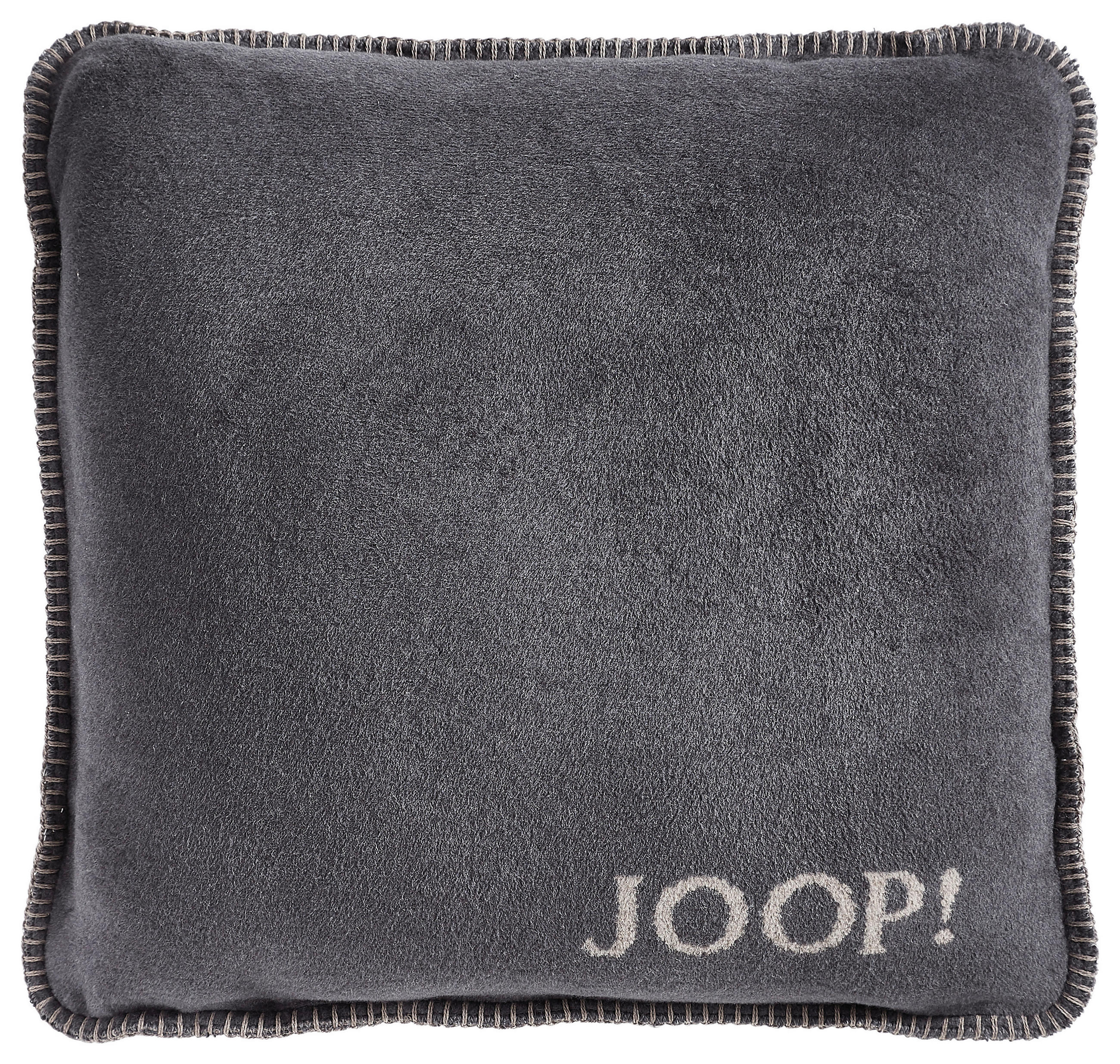 KISSENHÜLLE Uni Doubleface 50/50 cm  - Taupe/Anthrazit, Basics, Textil (50/50cm) - Joop!