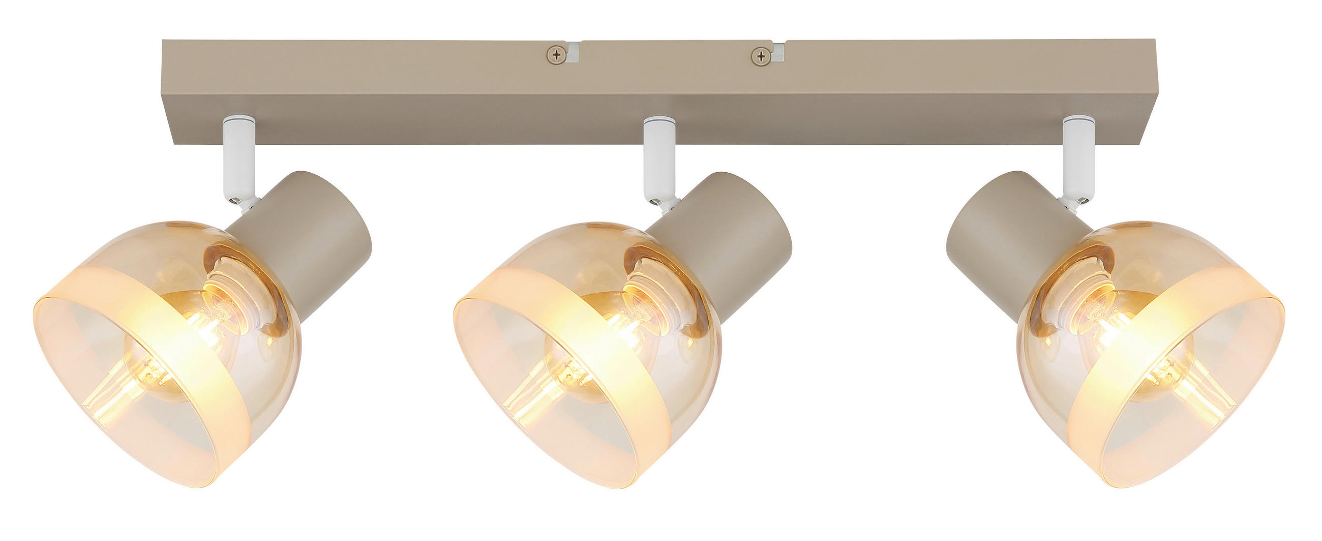 STRAHLER Kairo 41/10/14 cm  - Sandfarben/Orange, Design, Glas/Metall (41/10/14cm) - Globo