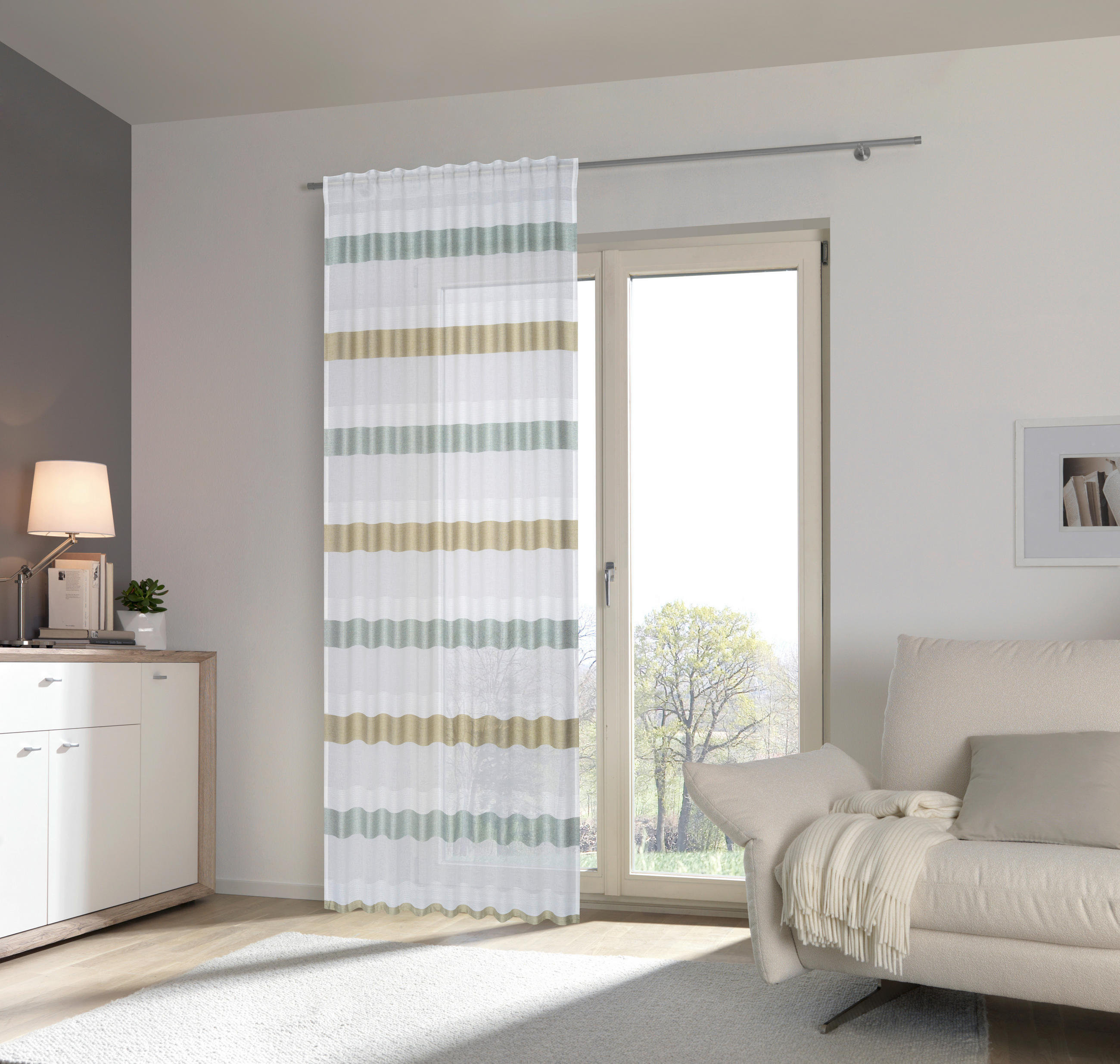 GOTOVA ZAVJESA zelena 135/245 cm   - zelena, Konvencionalno, tekstil (135/245cm) - Esposa
