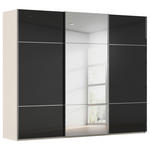 SCHWEBETÜRENSCHRANK 301/223/68 cm 3-türig Schwarz, Champagner  - Chromfarben/Champagner, KONVENTIONELL, Glas/Holzwerkstoff (301/223/68cm) - Novel