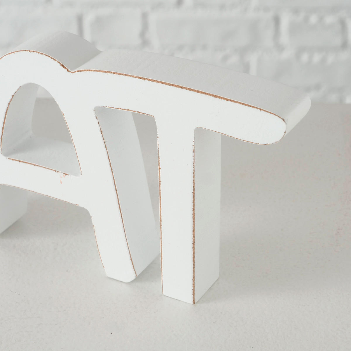 DEKOSCHRIFTZUG - Weiß, Natur, Holzwerkstoff (40/10/10cm)