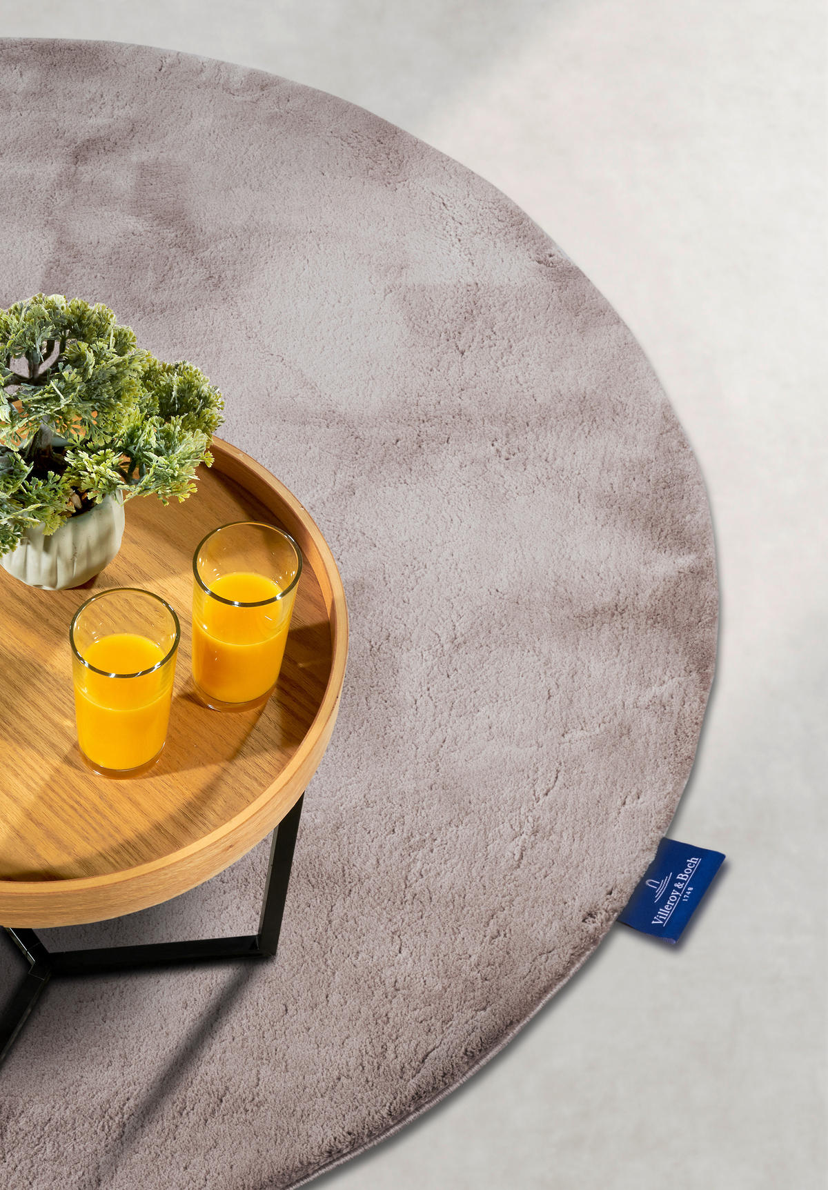 HOCHFLORTEPPICH 200 cm Kollektion 1899 Hellgrau rund  - Hellgrau, Design, Textil (200cm) - Villeroy & Boch