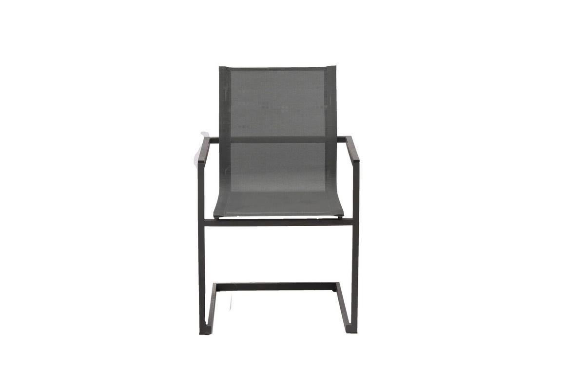 GARTENSTUHL Metall, Kunststoff Anthrazit, Grau  - Anthrazit/Grau, Basics, Kunststoff/Metall (50/56/90cm) - Gardenson