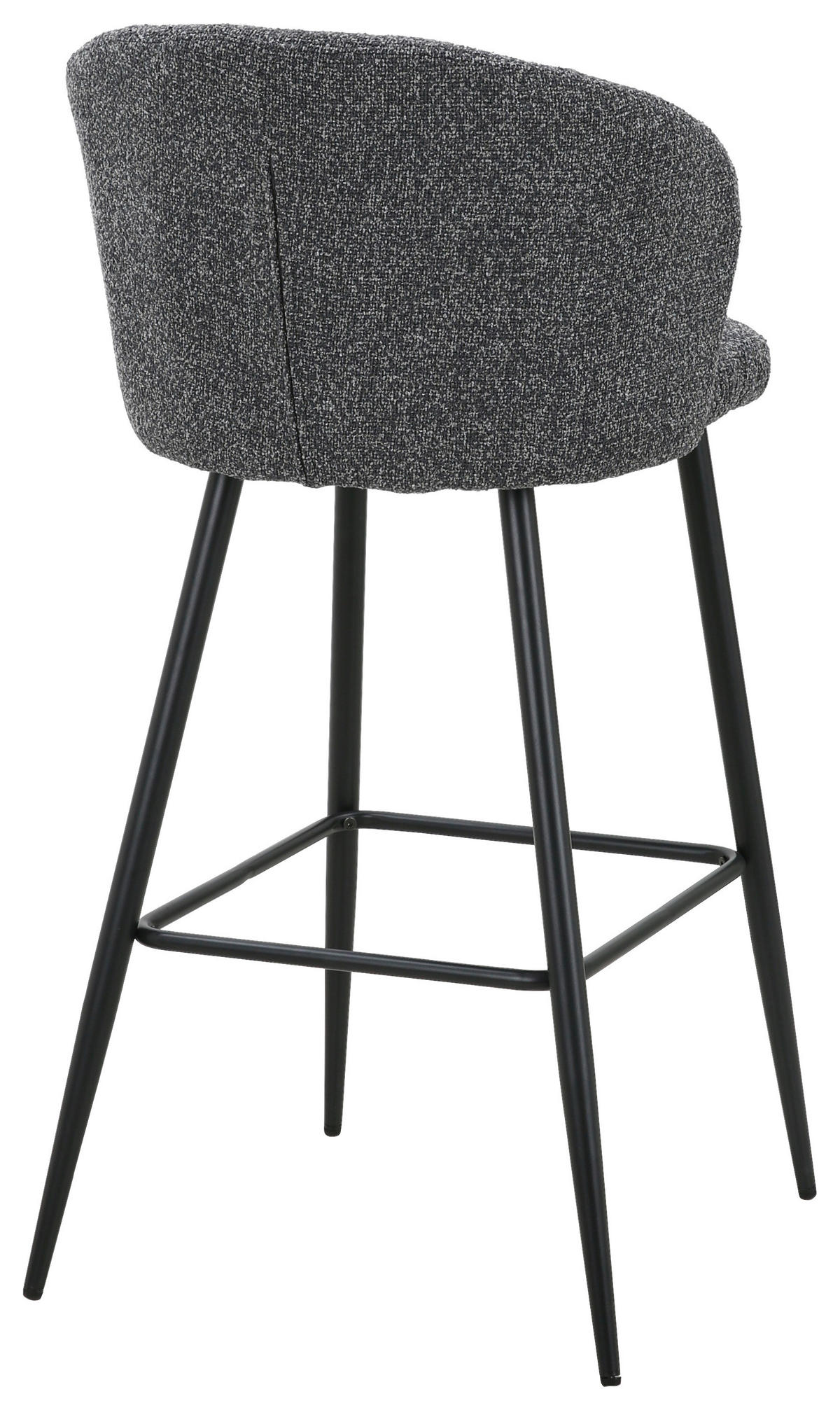 BARHOCKER in Metall, Textil Schwarz, Dunkelgrau  - Dunkelgrau/Schwarz, MODERN, Textil/Metall (55/103/55cm) - Carryhome