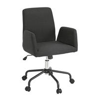 Scaun Birou, țesătură, negru, culoare crom - culoare crom/negru, Design, plastic/metal (58/82-90/57cm) - Carryhome