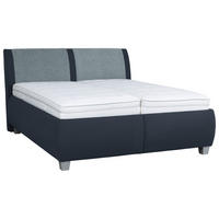 POLSTERBETT 160/200 cm  in Blau  - Blau/Weiss, Design, Holzwerkstoff/Kunststoff (160/200cm) - Beldomo - Sleep