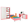 SOBA ZA MLADE  ružičasta, bijela  - bijela/ružičasta, Konvencionalno, drvni materijal (445/190/205cm) - Boxxx