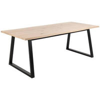 ESSTISCH in Holz 220/100/75 cm  - Eichefarben/Schwarz, Design, Holz (220/100/75cm) - MID.YOU