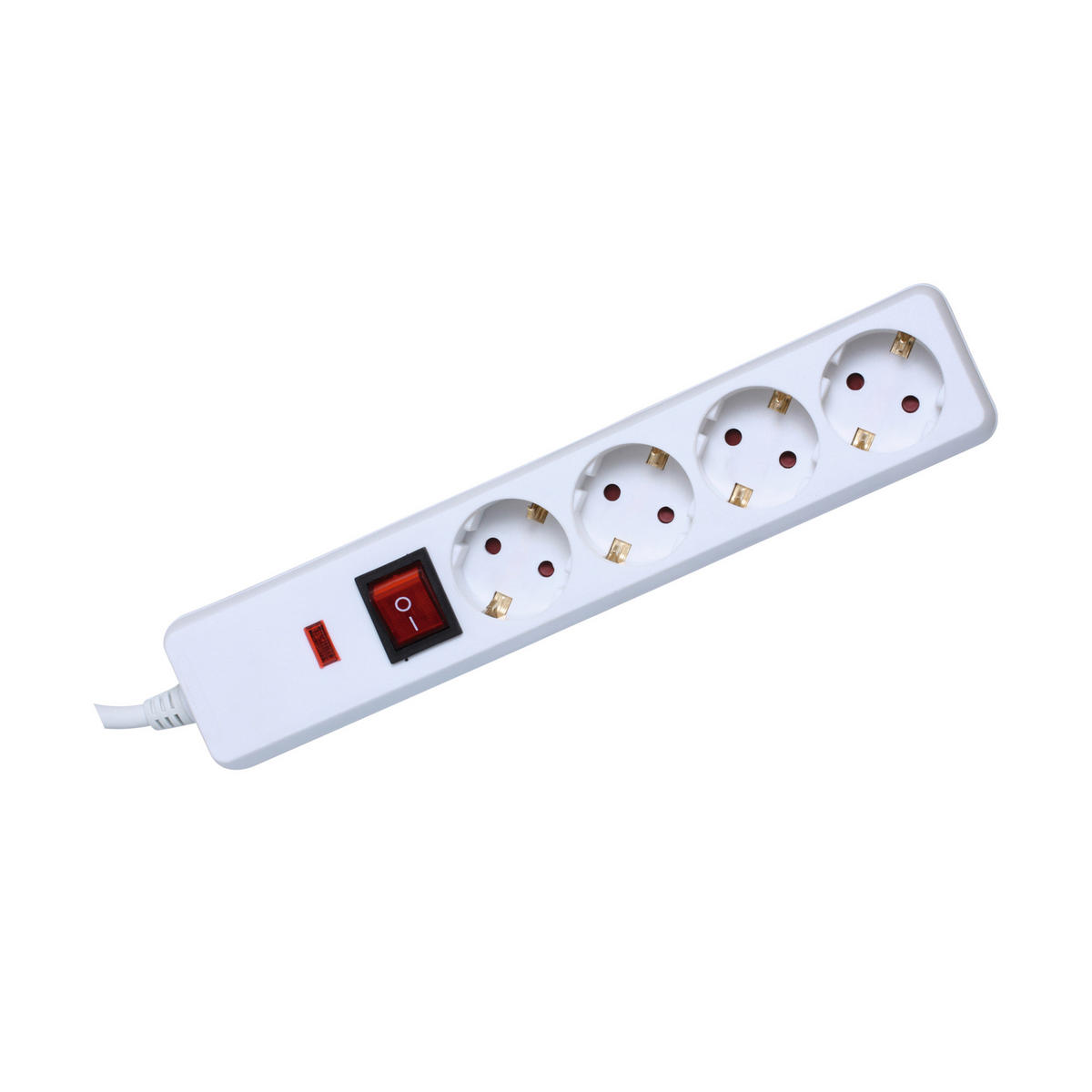 HOSSZABBÍTÓ KÁBEL - fehér, Basics, műanyag/fém (43/6,5/10cm)