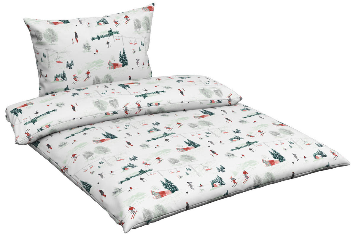 POSTELJNINA SKI 140/200 cm flanela večbarvno  - večbarvno, Konvencionalno, tekstil (140/200cm) - Esposa