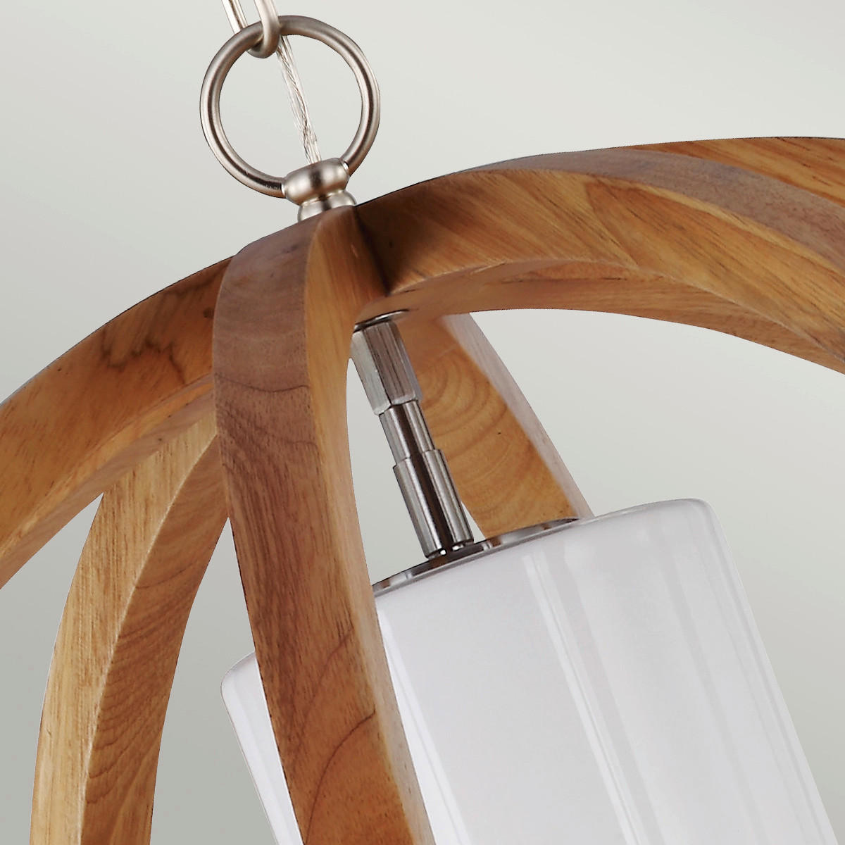 HÄNGELEUCHTE 66/87.6 cm    - Natur, Glas/Holz (66/87.6cm) - Elstead Lighting