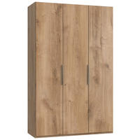 DREHTÜRENSCHRANK Eichefarben  - Chromfarben/Eichefarben, Modern, Holzwerkstoff (150/236/58cm) - MID.YOU
