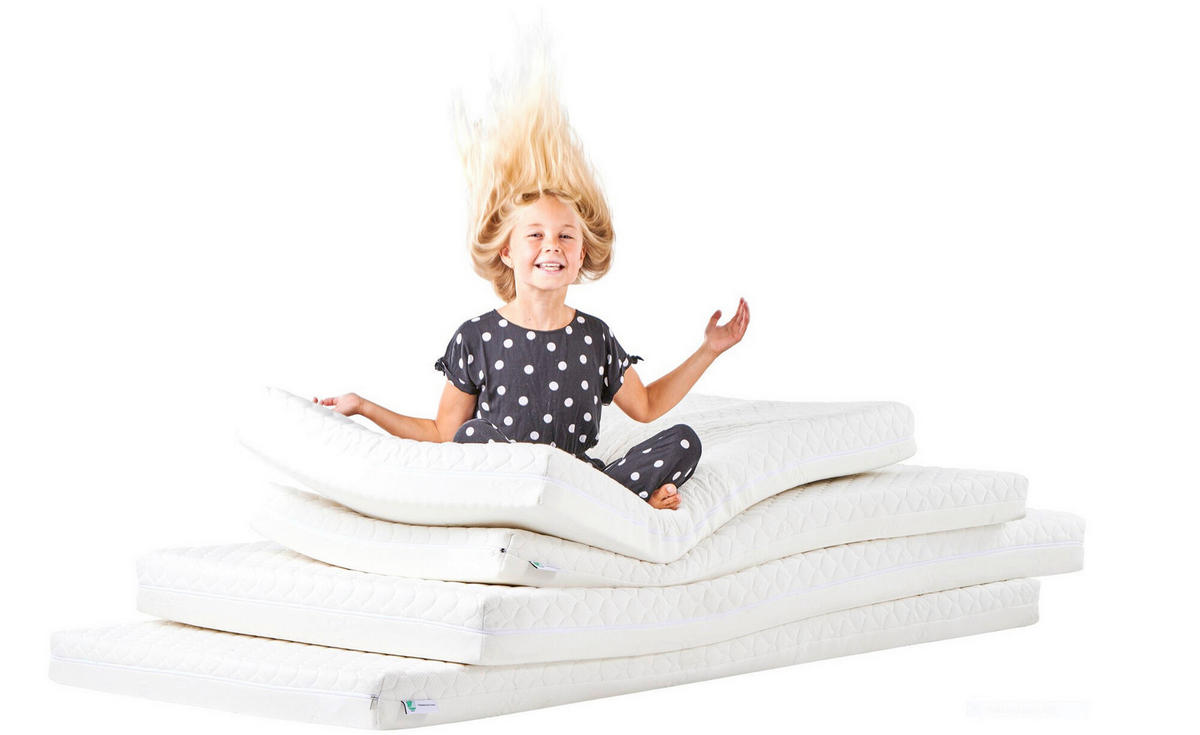 KINDERMATRATZE Höhe ca. 9 cm  - Weiß, Basics, Textil (160/9/70cm) - Hoppekids