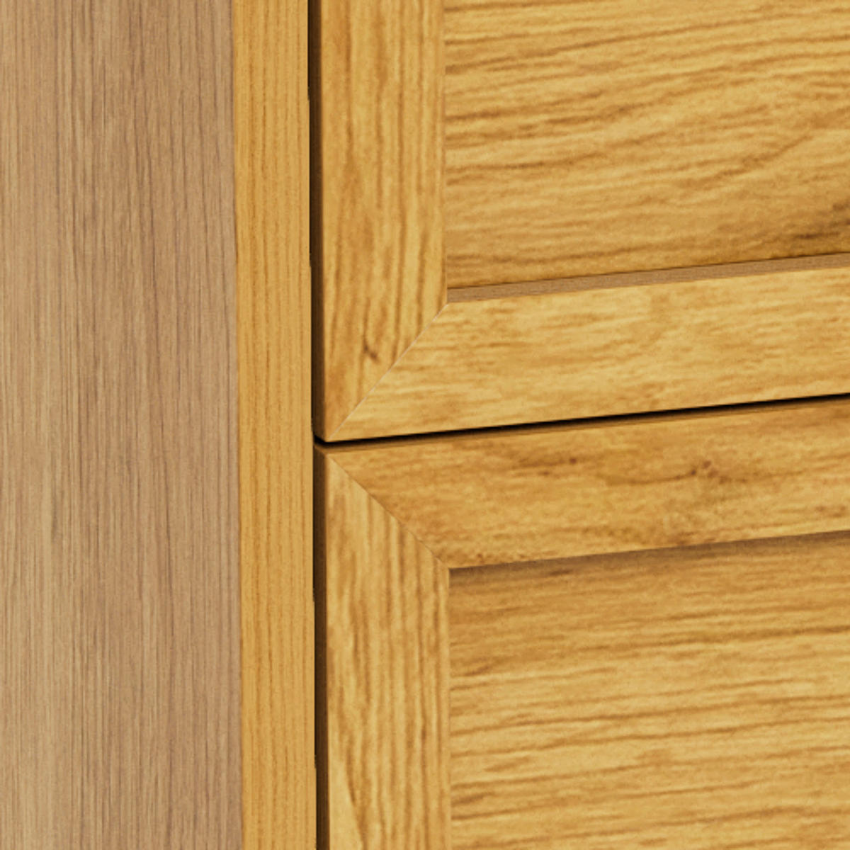 NACHTSCHRANK 46/61/40 cm  - Eichefarben/Schwarz, MODERN, Holzwerkstoff/Metall (46/61/40cm) - VanDerken