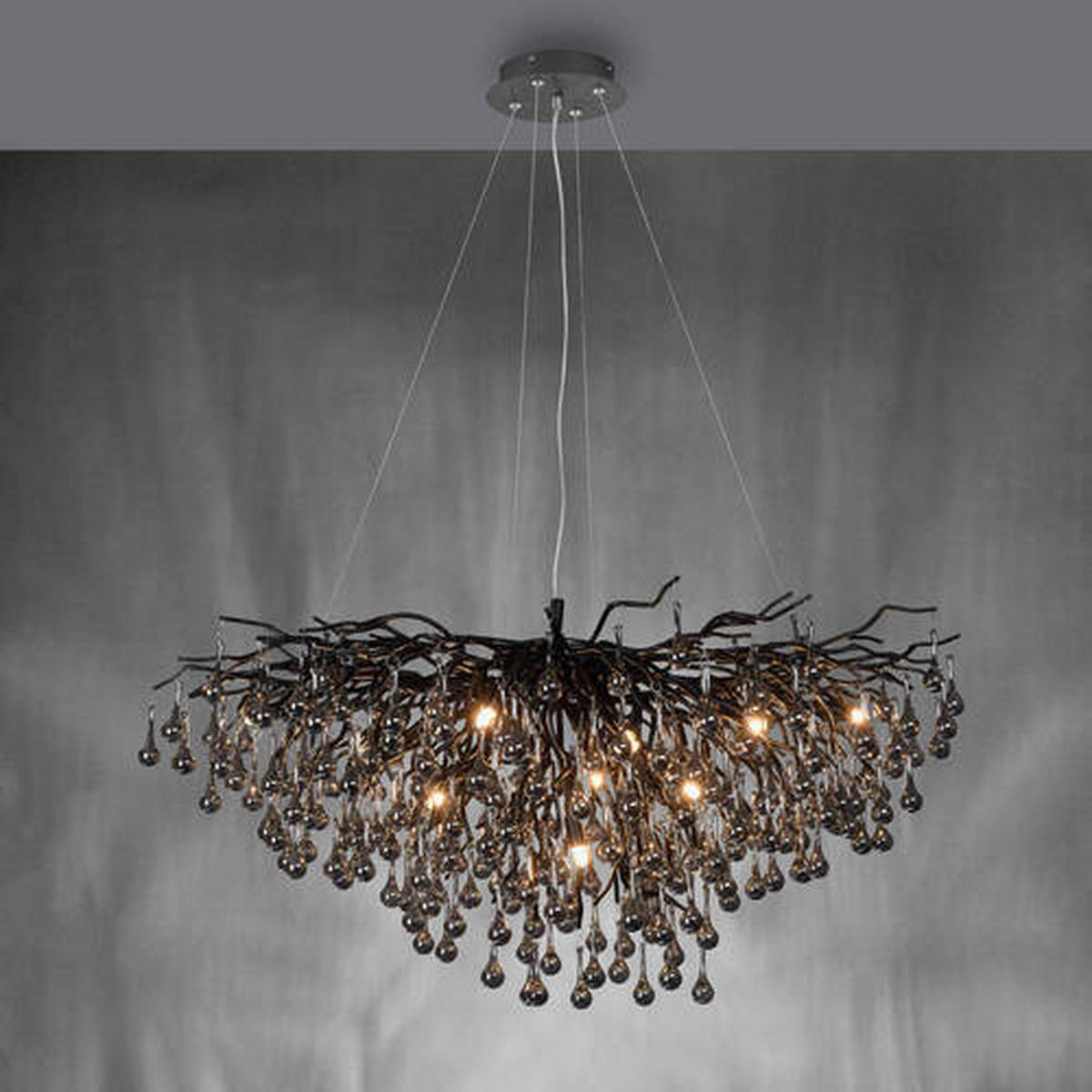 LUSTER, 100/50/250 cm  - čierna, Design, kov/plast (100/50/250cm) - Paul Neuhaus
