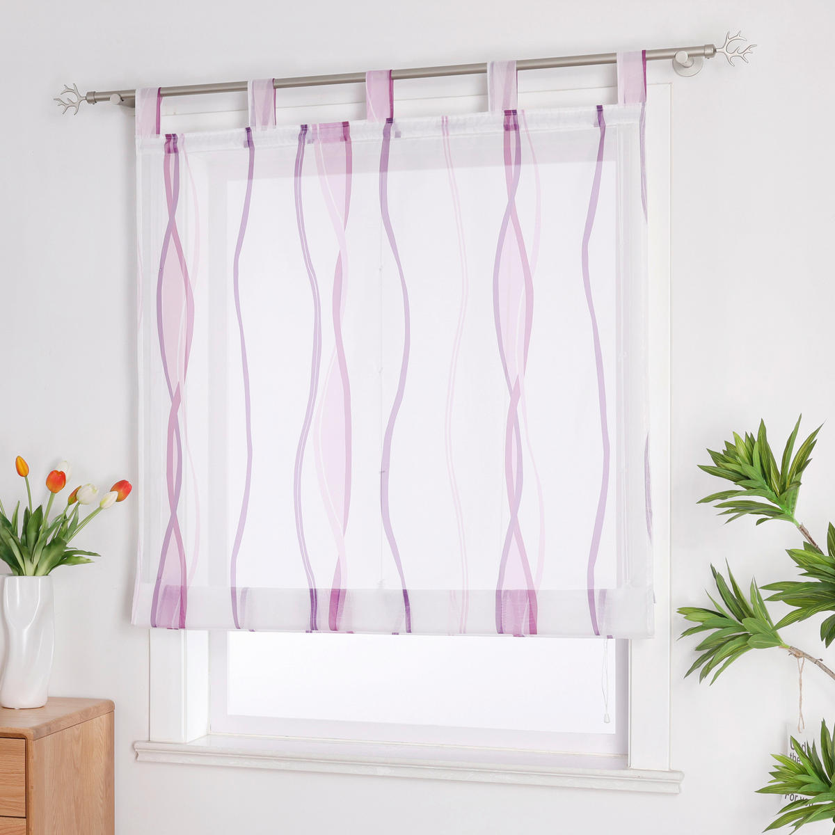 FALTROLLO  transparent  100/140 cm    - Weiß Hochglanz/Violett, Basics, Textil (100/140cm) - Joyswahl