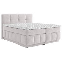 BOXSPRINGBETT 180/200 cm,  in Beige, Bettkasten, Topper, Matratzen, Wendematratze mit unterschiedlichen Härtegraden, H3 + H4 = fest + sehr fest  - Beige/Schwarz, KONVENTIONELL, Kunststoff/Textil (180/200cm) - Carryhome
