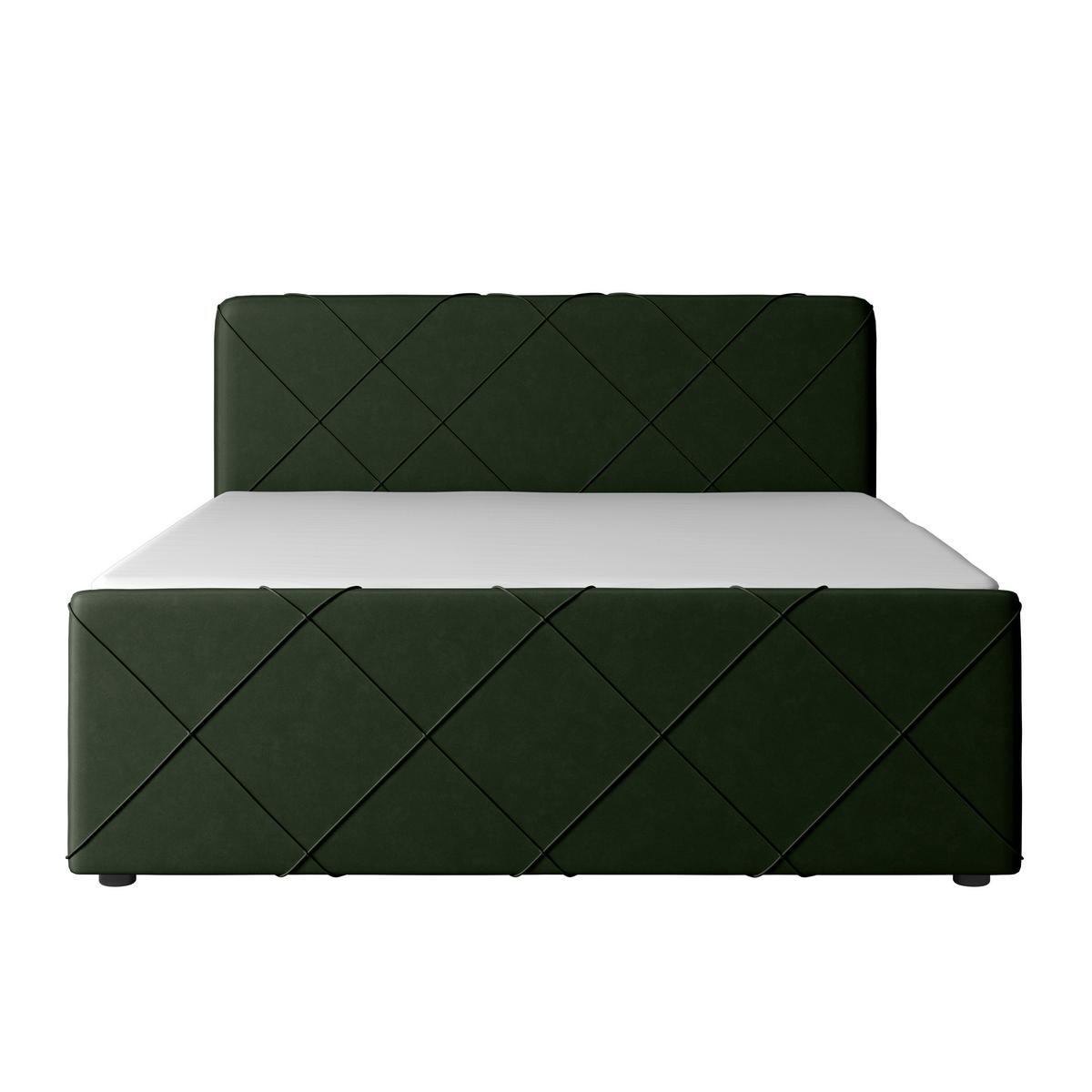 BOXSPRINGBETT 180/200 cm  in Grün  - Schwarz/Grün, Modern, Holz/Kunststoff (180/200cm) - MID.YOU