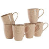 SET KAFFEMUGGAR 6 delar  - ljusrosa, Trend, keramik (300ml) - Creatable