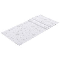 TISCHLÄUFER Star Textil Silberfarben, Weiß 40/150 cm  - Silberfarben/Weiß, Design, Textil (40/150cm) - X-Mas