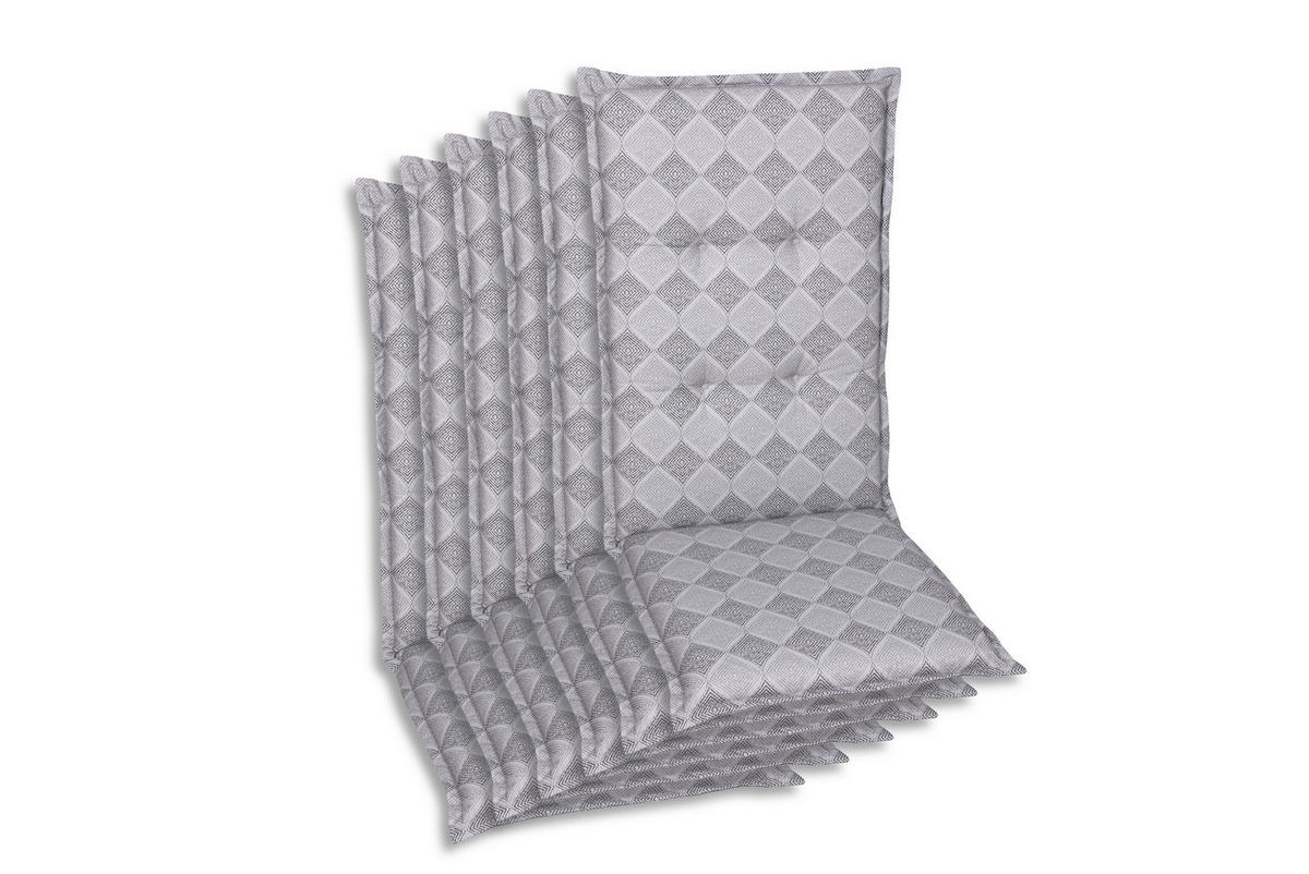 SESSELAUFLAGENSET Raute  - Grau, Basics, Textil (50/6/120cm)
