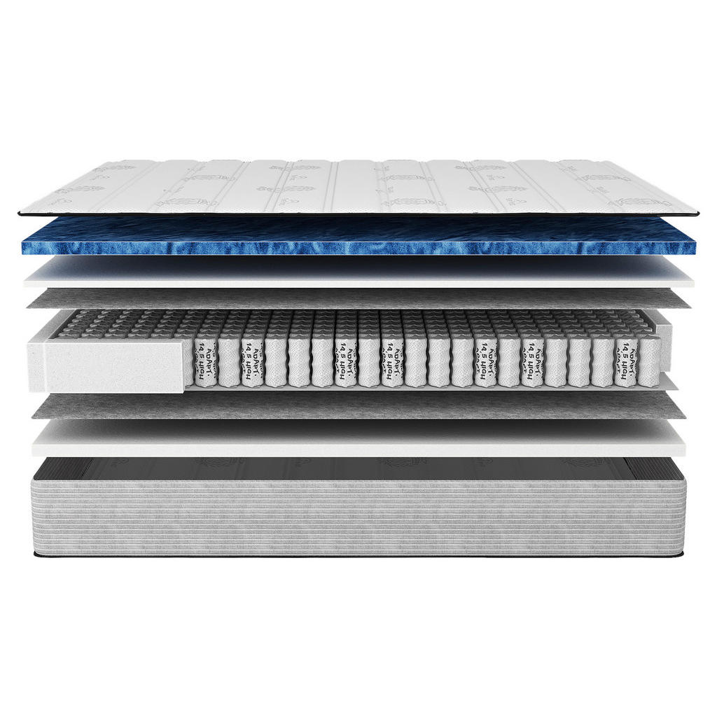 Thumbnail - Livetastic Taschenfederkernmatratze Nice H3, Weiß, Textil, H3, Füllung: Schaumstoff, Taschenfederkern, 180x200 cm, Bezug...