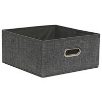 REGALKORB 31/31/15 cm   - Grau, Basics, Karton/Textil (31/31/15cm) - Homeware