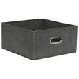 REGALKORB 31/31/15 cm   - Grau, Basics, Karton/Textil (31/31/15cm) - Homeware