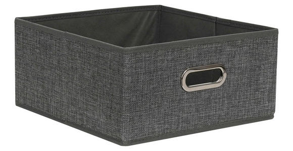 REGALKORB 31/31/15 cm   - Grau, Basics, Karton/Textil (31/31/15cm) - Homeware