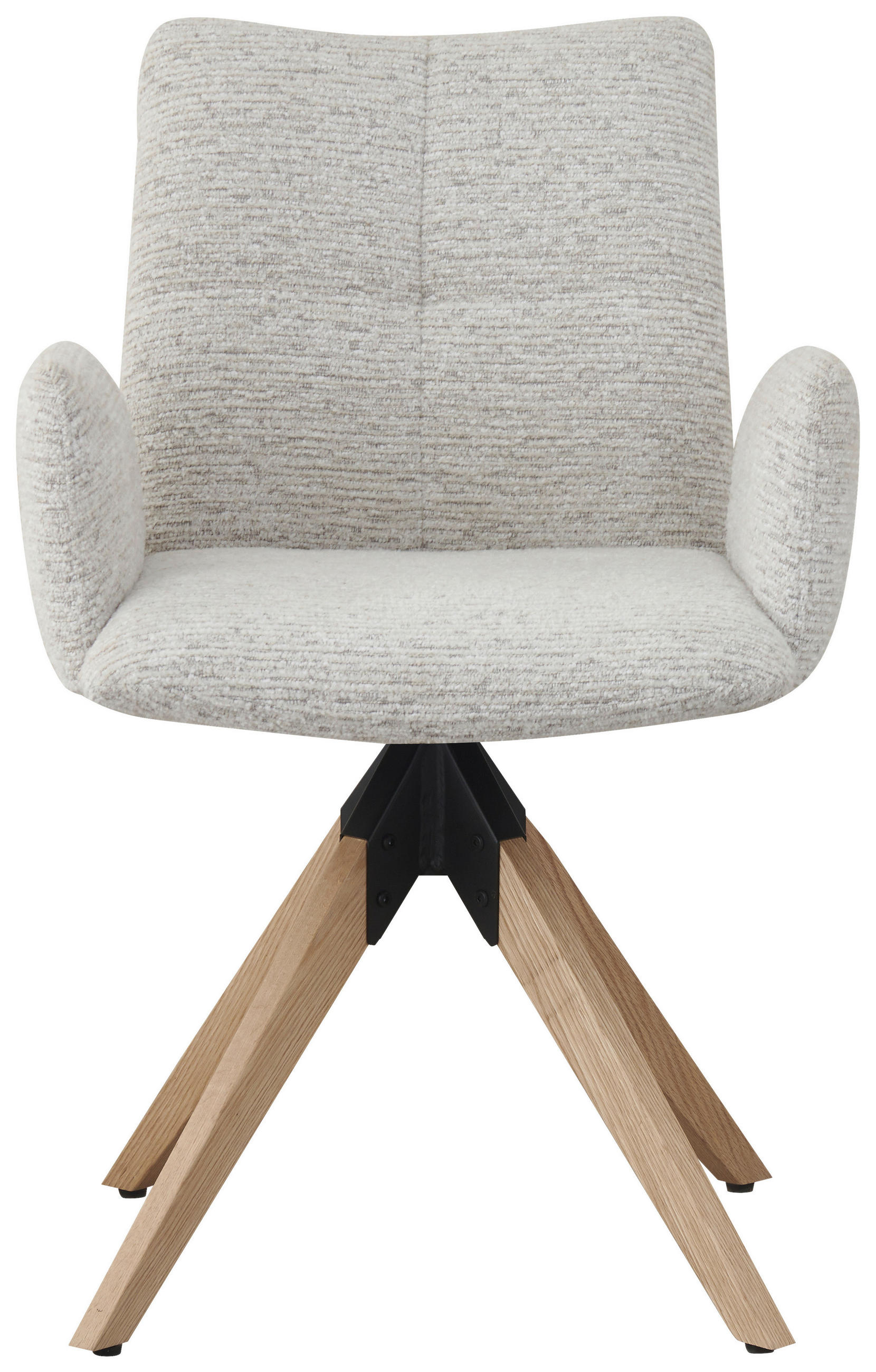 ARMLEHNSTUHL  in Eisen Struktur  - Eichefarben/Beige, Design, Holz/Textil (58/85/64cm) - Carryhome